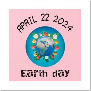 April 22 Earth Day. Posters and Art